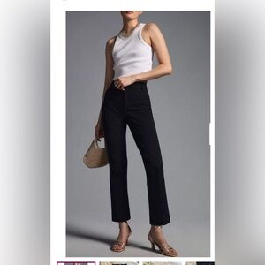 Anthropologie The Essential Crop Flare Pants Black Size 12. Worn 1x/dry cleaned